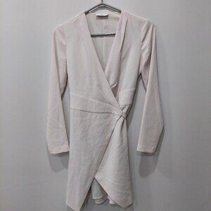 Babaton Light Pink Juro Wrap Dress Size XS